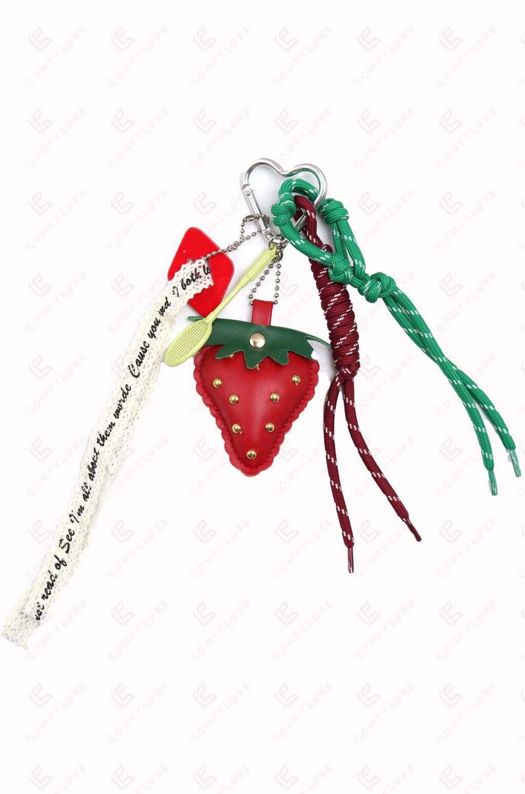 STRAWBERRY KEYCHAIN/BAG CHARM RED KEYCHAINS