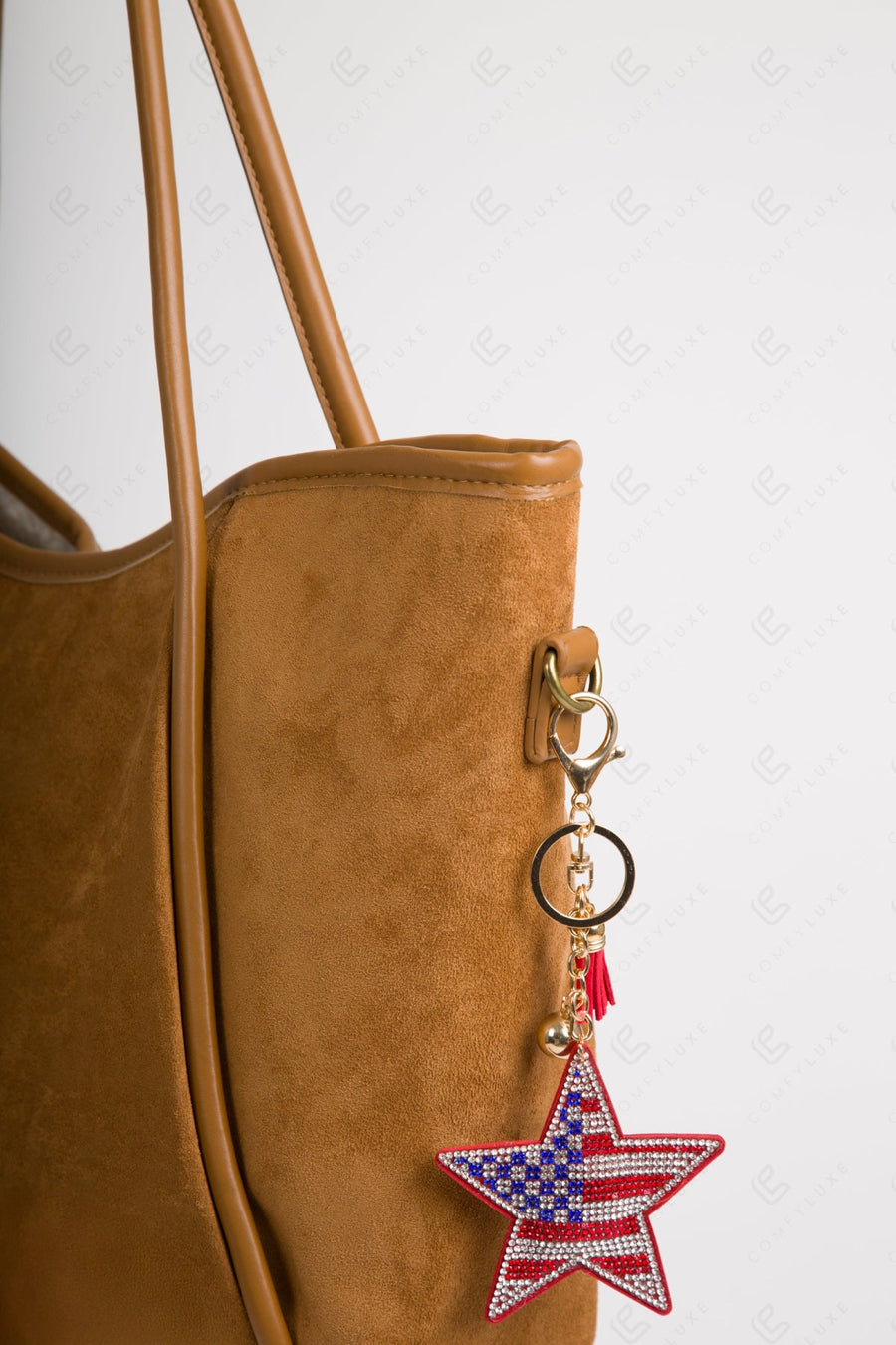 USA FLAG & STAR KEYCHAIN/BAG CHARM FLAG KEYCHAINS