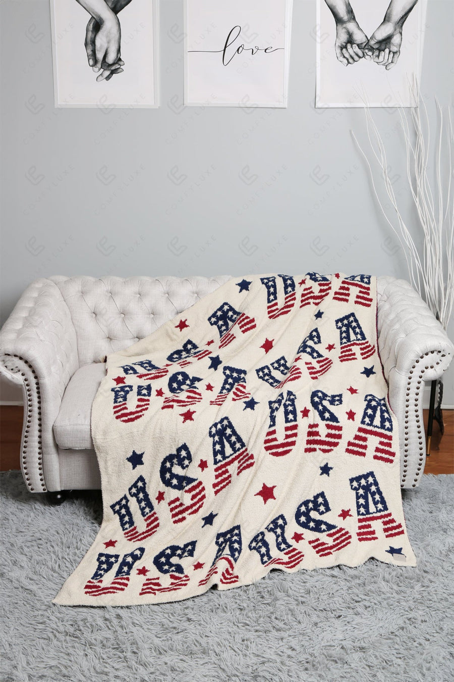 Jcl6044 Usa Throw Blankets